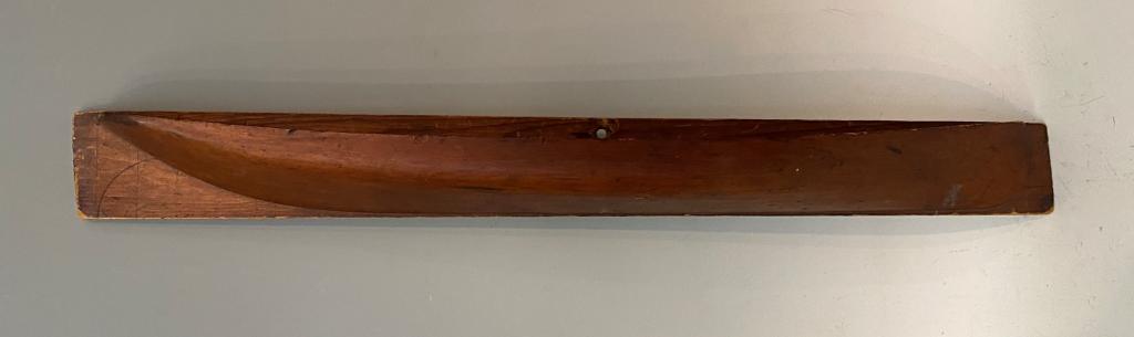 EARLY MOUNTED CHERRY SHIP BUILDERS HALF HULL (1 of 5)