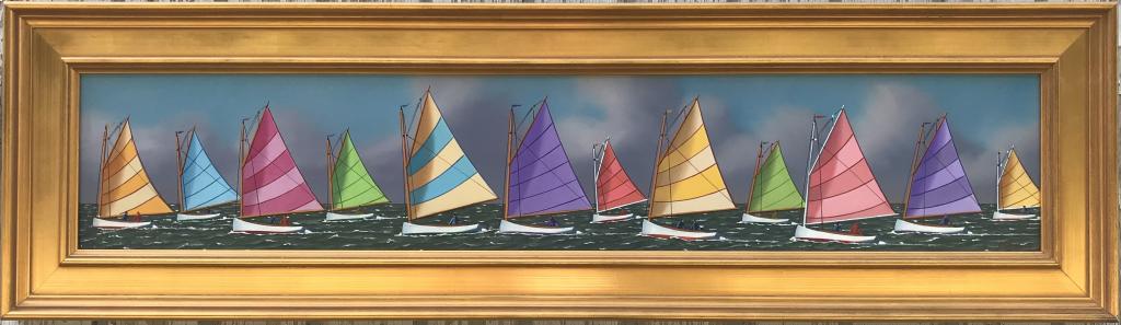 JEROME HOWES OIL PAINTING OF THE RAINBOW FLEET (1 of 4)