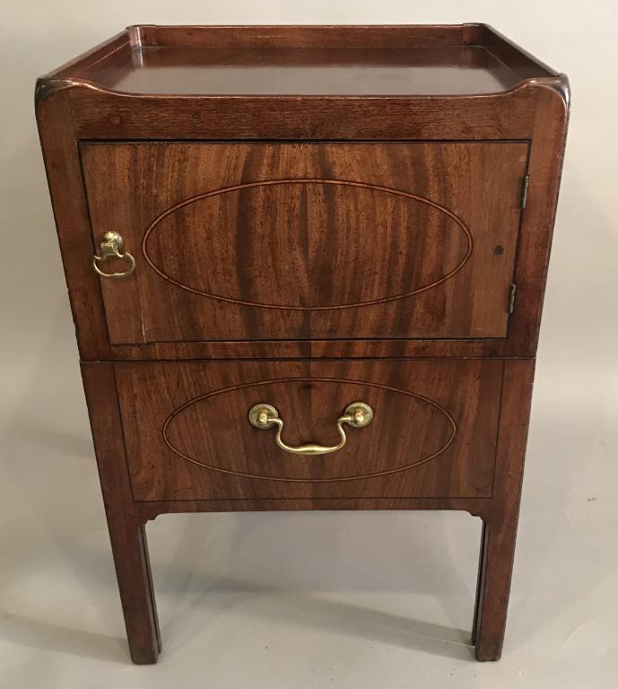LATE 18TH/EARLY 19TH C. ENGLISH MAHOGANY COMMODE (1 of 10)