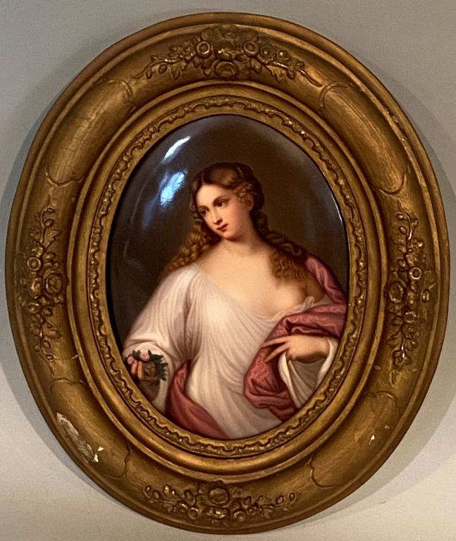 KPM PORCELAIN PORTRAIT PLAQUE OF A YOUNG WOMAN (1 of 5)