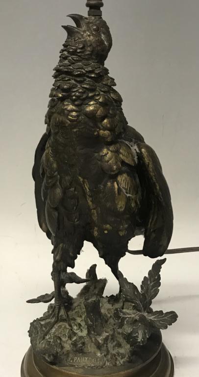 FERDINAND PAUTROT BRONZE SCULPTURE OF A GROUSE (1 of 8)