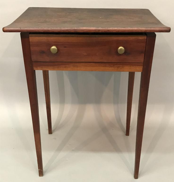 PINE TOP TAPERLEG CHERRY STAND WITH ONE DRAWER (1 of 5)