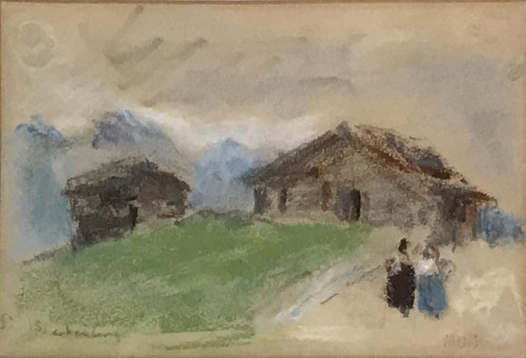 HERCULES BRABAZON MIXED MEDIA OF A MOUNTAIN FARM (1 of 6)