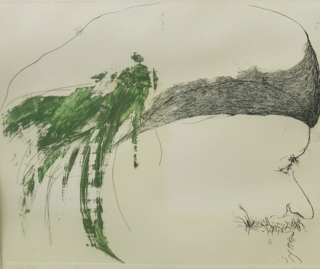 SIGNED AND NUMBERED ETCHING BY LEONARD BASKIN: 'STEFANO DELLA BELLA'; 16" X 18 1/4" SIGHT; MASSACHUSETTS/NEW YORK 1922-2000