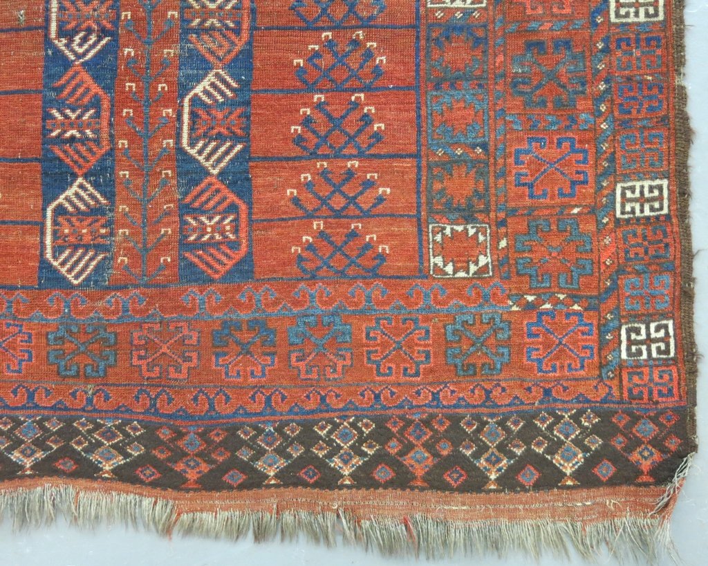 ENSI AREA RUG (ASHARI?): 6' 3" X 4' 9"