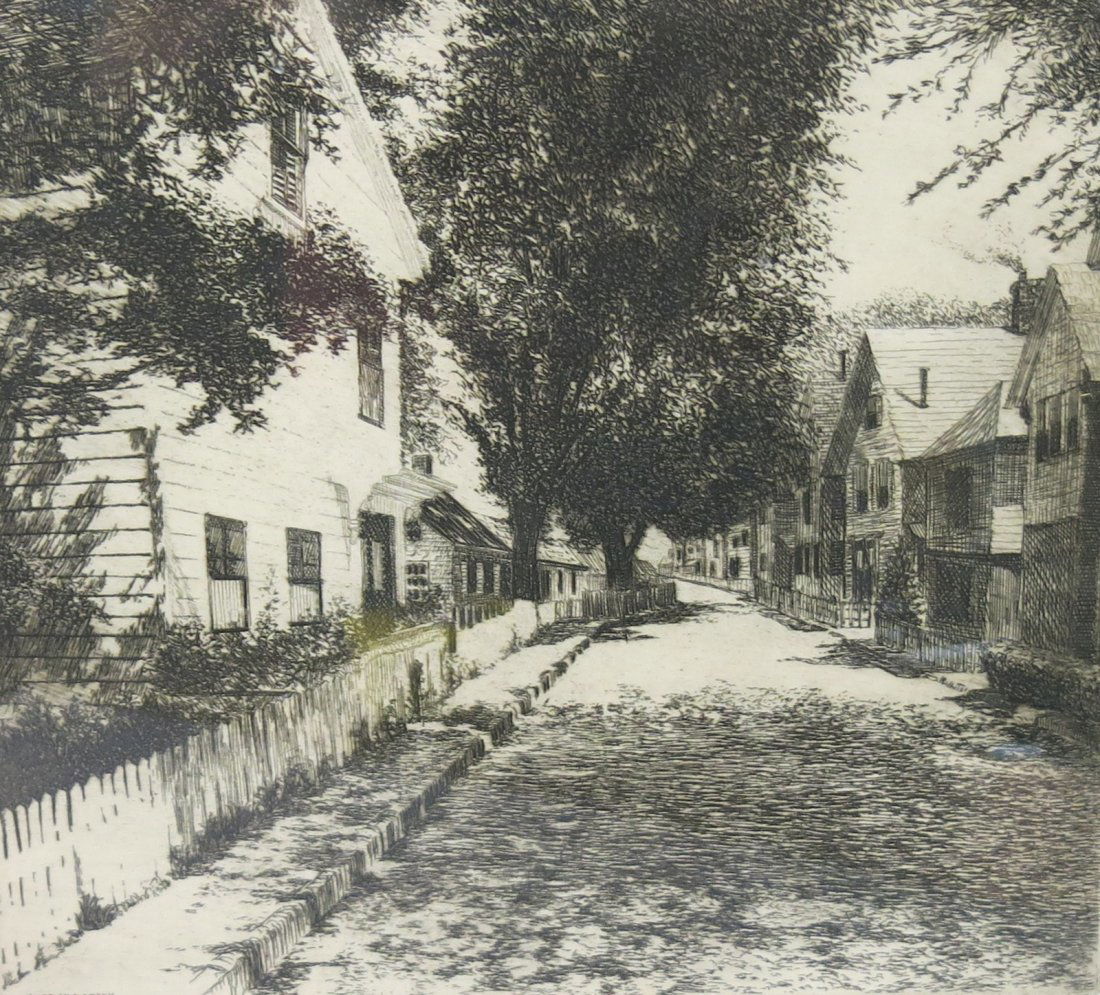 LEONARD H. MERSKY PENCIL SIGNED ETCHING Oct 04, 2014 Sandwich