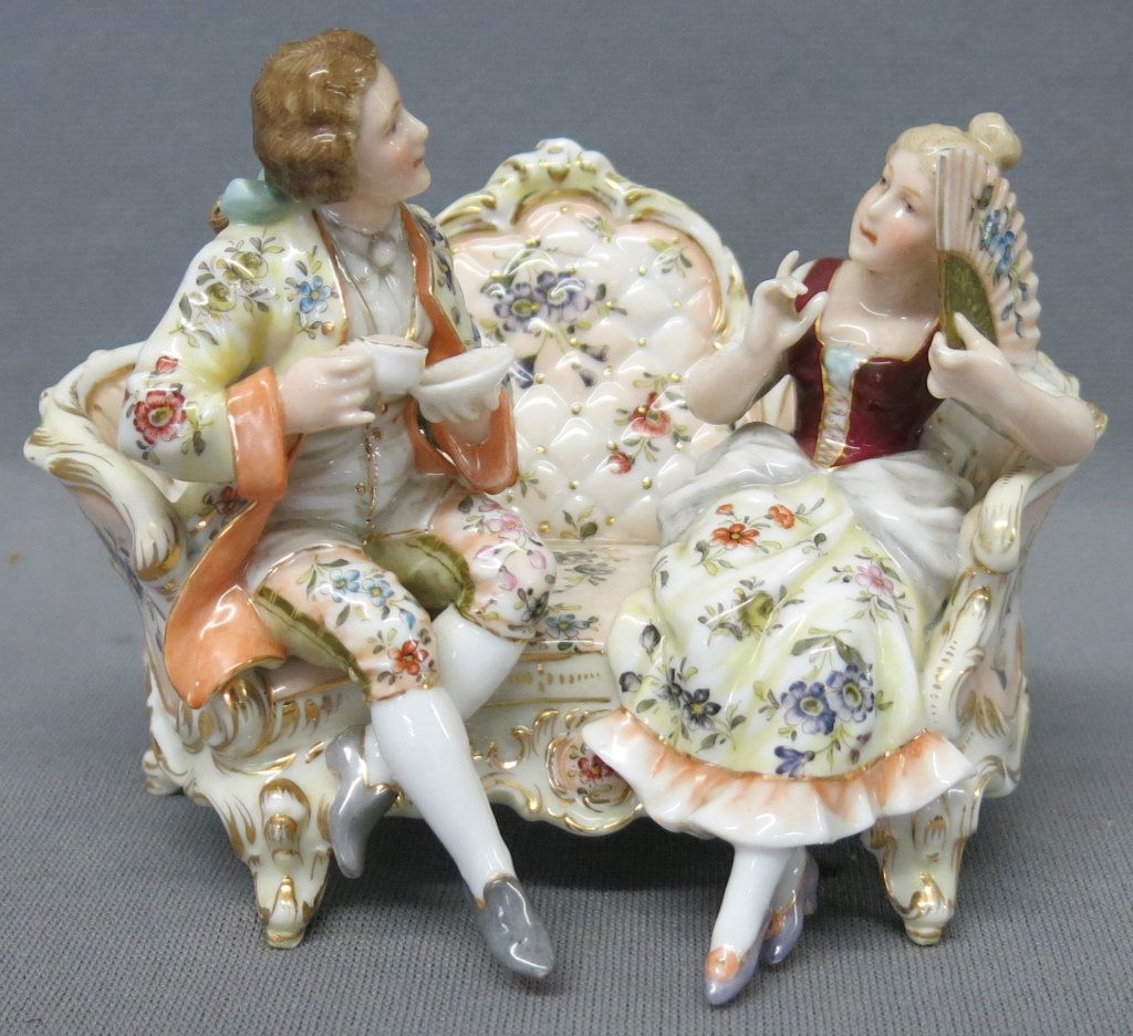 DRESDEN PORCELAIN FIGURAL GROUP Nov 28, 2015 Sandwich Auction House