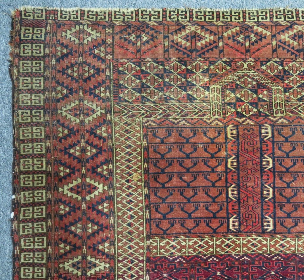 HANDWOVEN TURKOMAN AREA RUG (1 of 4)