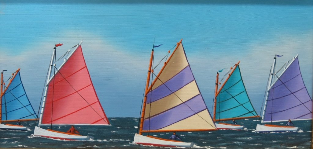 JEROME HOWES PAINTING OF THE RAINBOW FLEET (1 of 3)