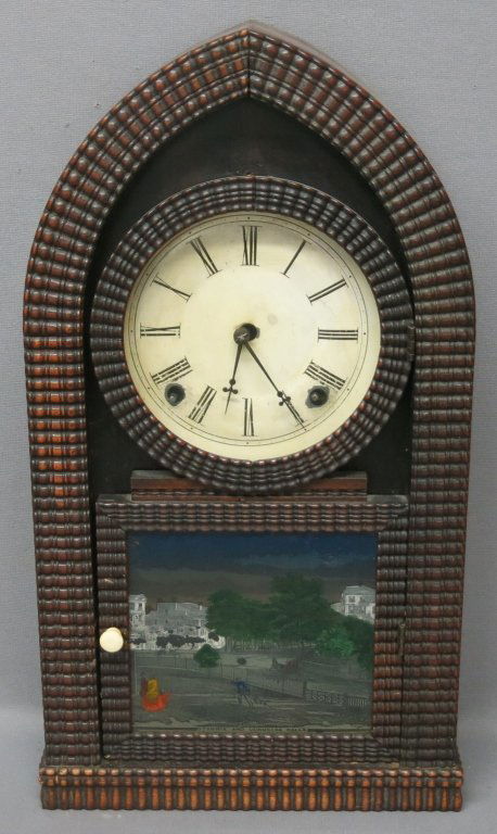 E.N. WELCH RIPPLE MOLDED SHELF CLOCK (1 of 4)