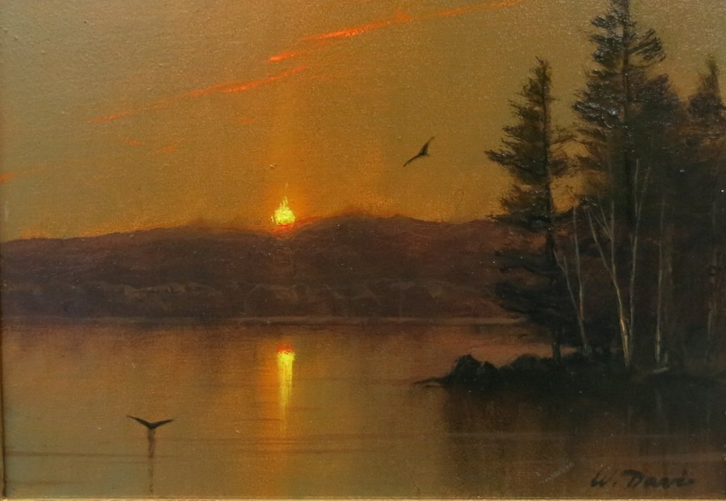 WILLIAM R. DAVIS OIL PAINTING "SUNSET REFLECTIONS" (1 of 3)