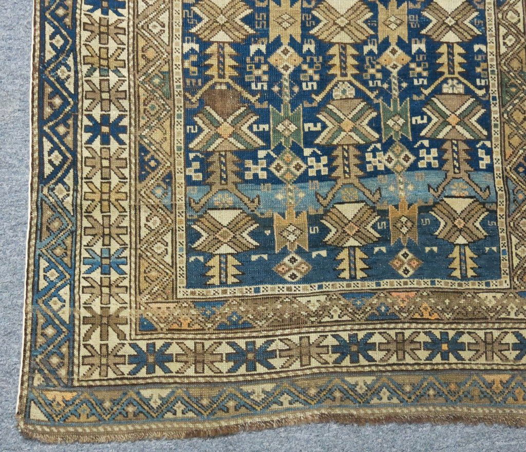 SHIRVAN AREA RUG - 5' X 3' 6", SOME WEAR (1 of 6)