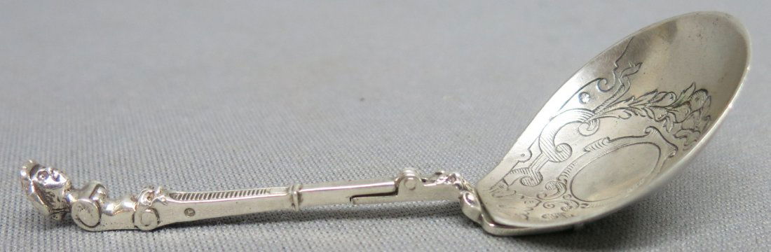DUTCH SILVER FOLDING TRAVEL SPOON AND FORK (1 of 5)