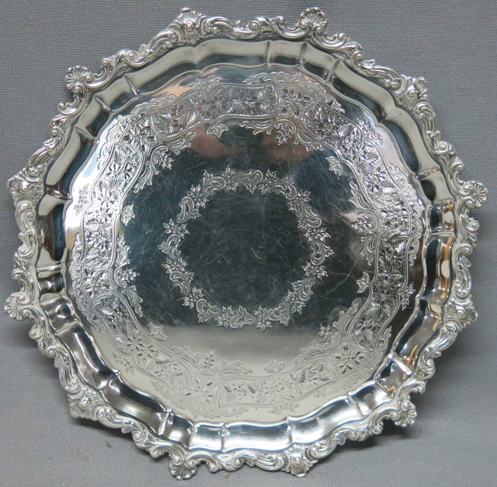 ATKINS BROS. STERLING SILVER SALVER (1 of 4)