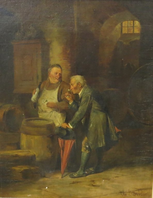 CONTINENTAL SCHOOL OIL PAINTING, SIGNED (1 of 4)