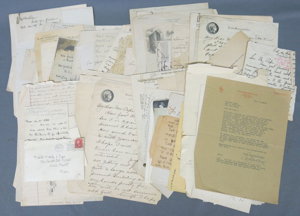 LOT OF ERIC PAPE RELATED CORRESPONDENCE: (FROM THE ESTATE OF THE ARTIST)
