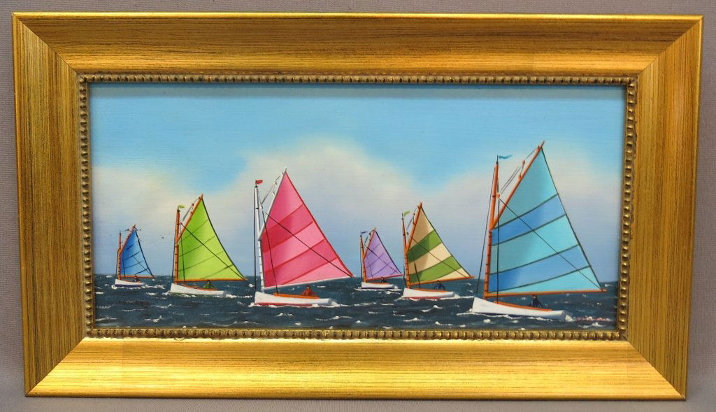 JEROME HOWES PAINTING OF THE RAINBOW FLEET (1 of 2)