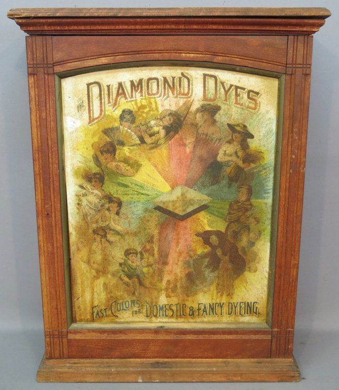 ORIGINAL DIAMOND DYES ADVERTISING DISPLAY CABINET (1 of 4)
