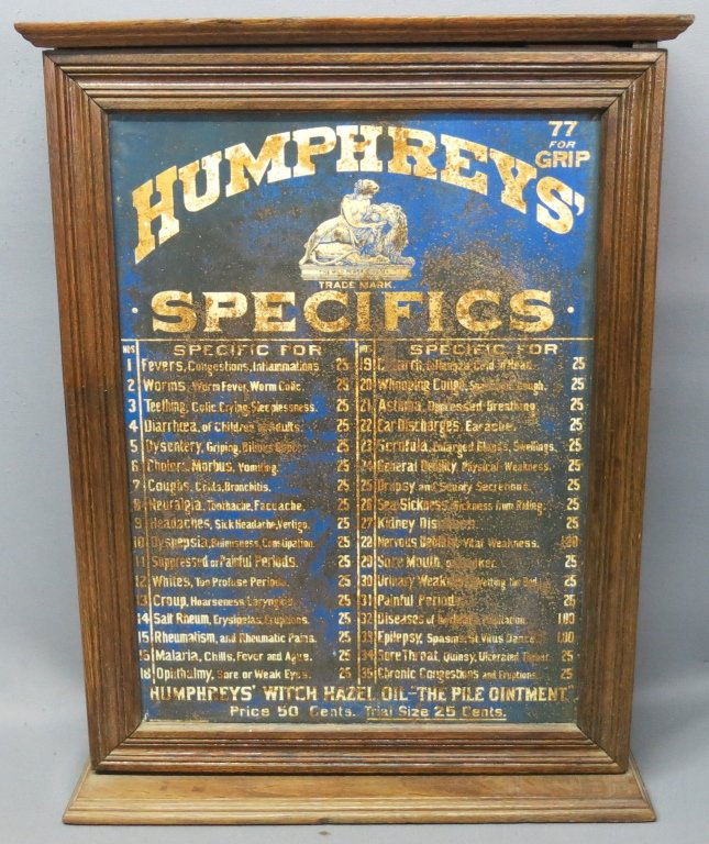 "HUMPHREY'S SPECIFICS" MEDICINAL STORE CABINET (1 of 3)