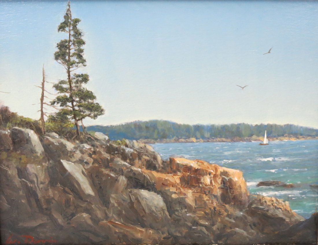 WILLIAM DAVIS PAINTING "SHORE ALONG ACADIA PARK" (1 of 3)