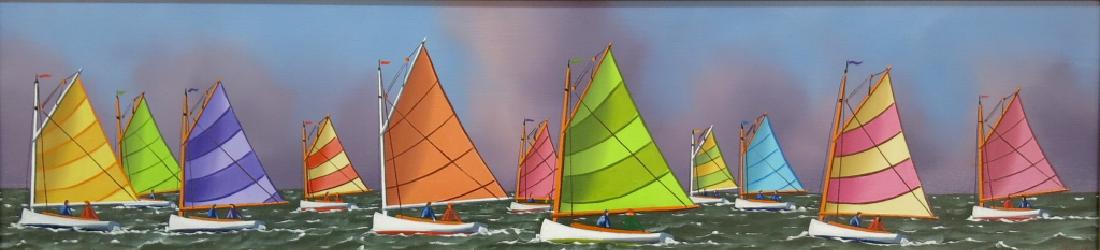 JEROME HOWES PAINTING OF THE RAINBOW FLEET (1 of 3)