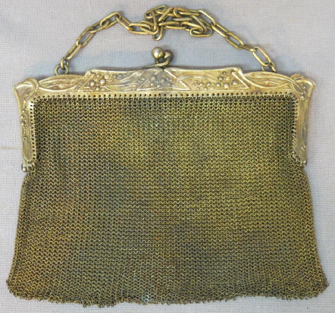 ANTIQUE FRENCH SILVER MESH LADY'S PURSE (1 of 3)