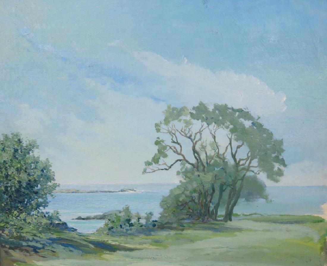 OIL PAINTING OF A COASTAL LANDSCAPE (1 of 4)
