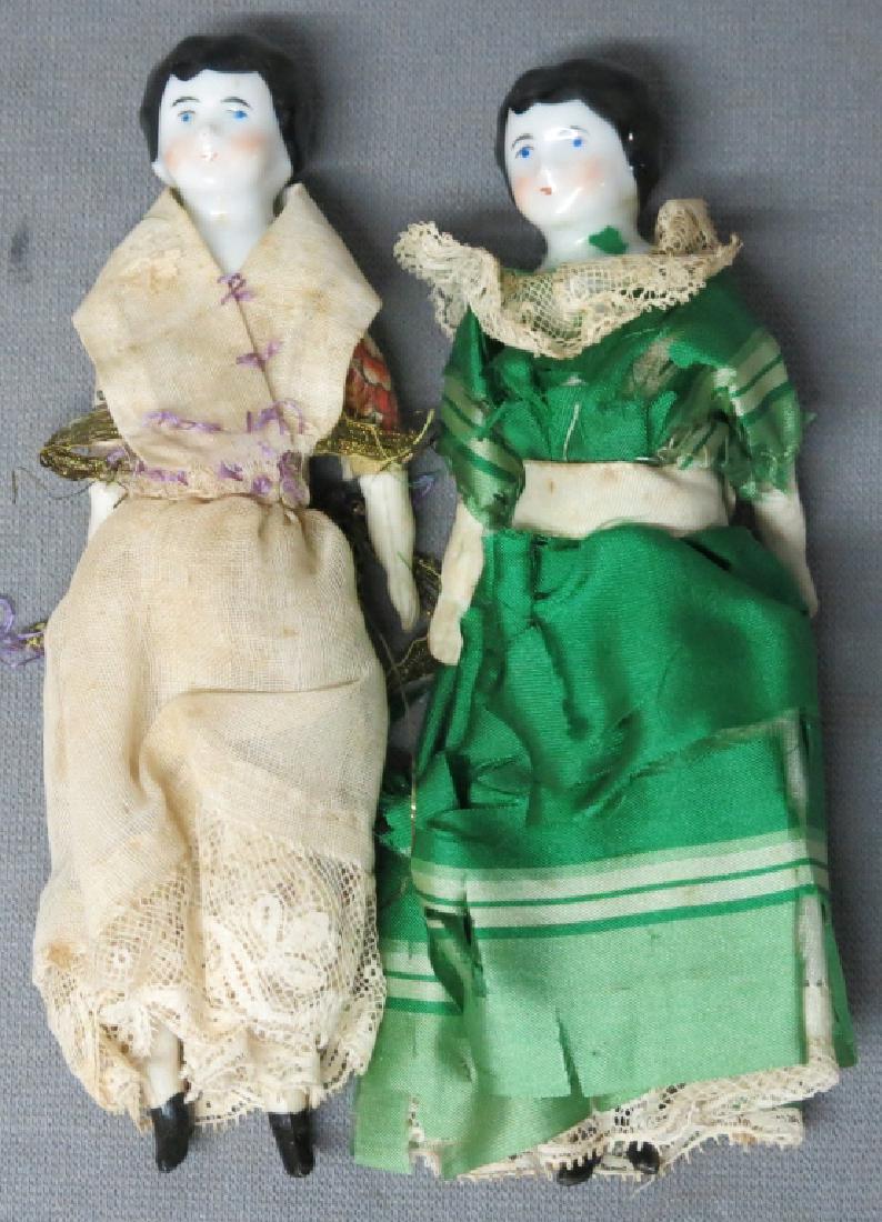 TWO CHINA HEAD DOLLHOUSE DOLLS (1 of 3)