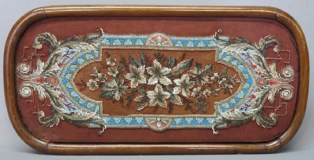VICTORIAN BEADWORK TABLE PLATEAU (1 of 2)
