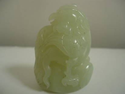 JADE CARVING: 3.5 INCHES HIGH.