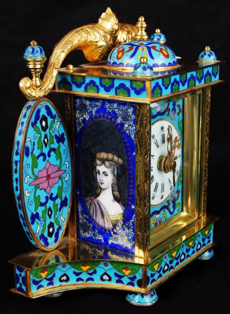 CHINESE CLOISONNE CLOCK - 2