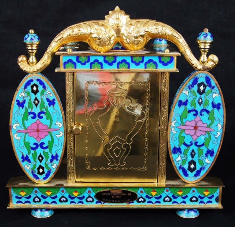CHINESE CLOISONNE CLOCK - 3