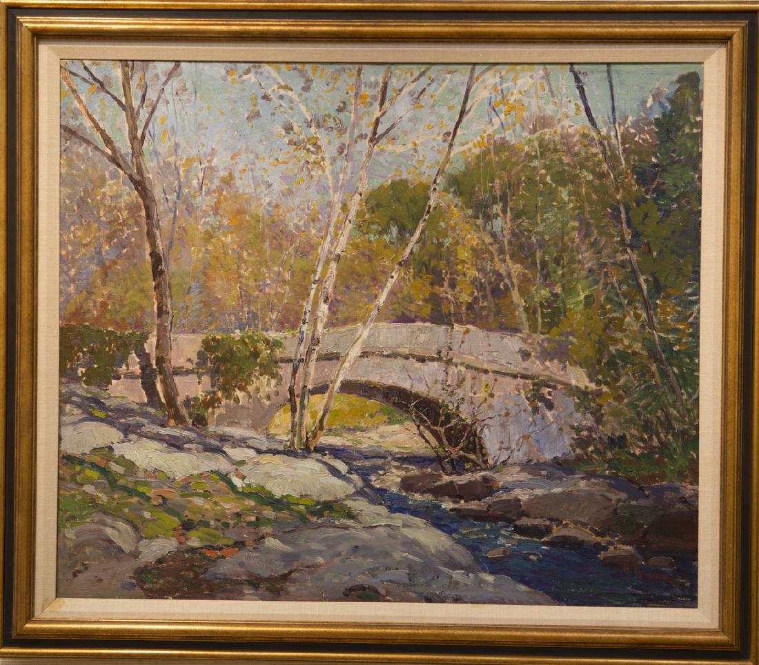 Anthony Thieme 1888-1954 Bridge In Autumn (1 of 1)