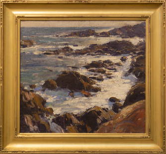 Emile Gruppe 1896-1978 Bass Rocks: oil on canvas signed 18 x 20