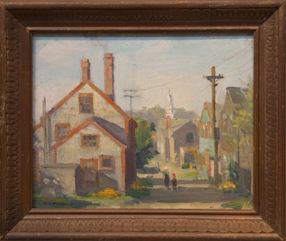 Marguerite S. Pearson 1898-1978 Bearskin Neck,: Bearskin Neck, Rockport signed (l.l.) oil on canvasboard 8 x 10