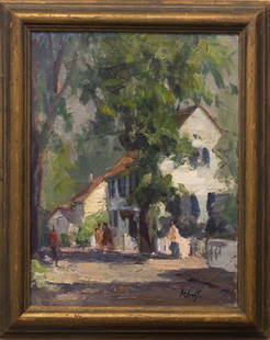 Maria Veronica Liszt 1902-1992 Cape Ann Street: Cape Ann Street signed oil on canvas 16 x 12