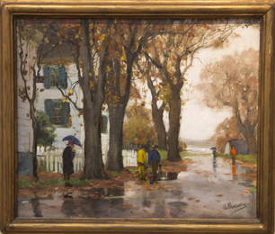 Anthony Thieme 1888-1954 South Street Rain