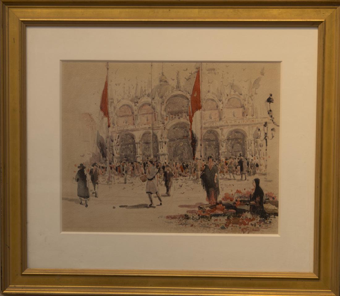 Anthony Thieme 1888-1954 San Marcos Square, Venice: San Marcos Square, Venice signed (l.r.) watercolor 13.5 x 17
