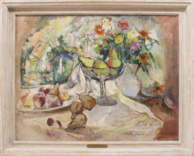 William Meyerowitz (1887-1981) Window Still Life: William Meyerowitz (1887-1981) Window Still Life oil on canvas, 26.5 x 34.5 in., signed