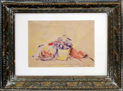 William Meyerowitz (1887-1981) Still Life of Fruit: William Meyerowitz (1887-1981) Still Life of Fruit watercolor, 8.5 x 11 in., signeed l.r.