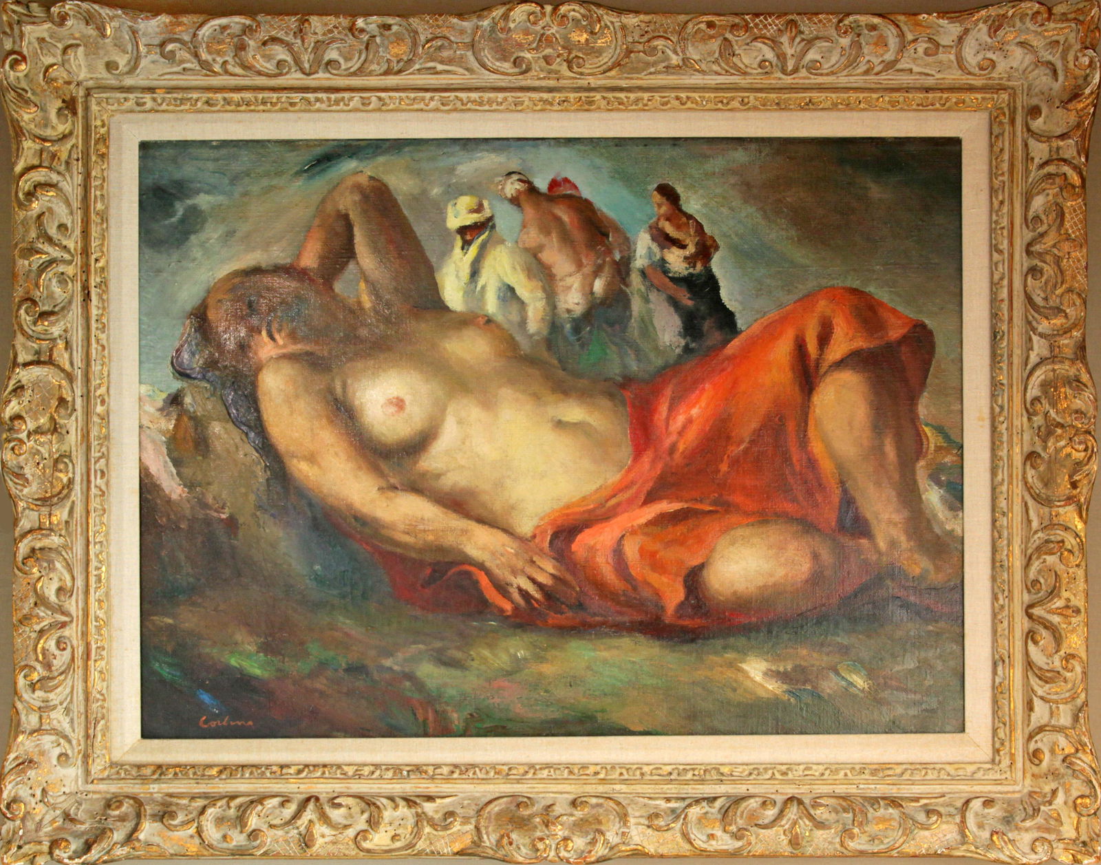 Jon Corbino (1905-1964) Reclining Nude: Jon Corbino (1905-1964) Reclining Nude oil on canvas, 18 x 25 in., signed l.l.