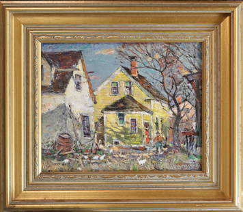 Antonio Cirino (1888-1983) Rockport Yard: Antonio Cirino (1888-1983) Rockport Yard oil on board, 8 x 10 in., signed l.r.