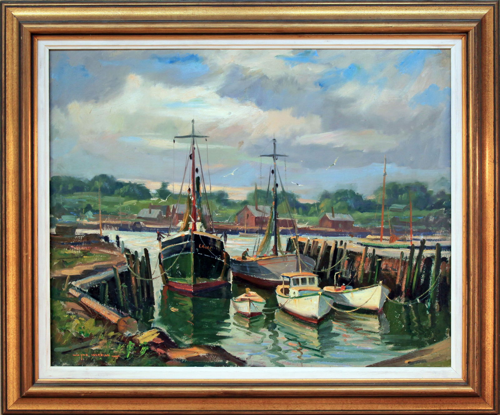 Wayne Morrell (1923-2013) Harbor Scene (1 of 1)