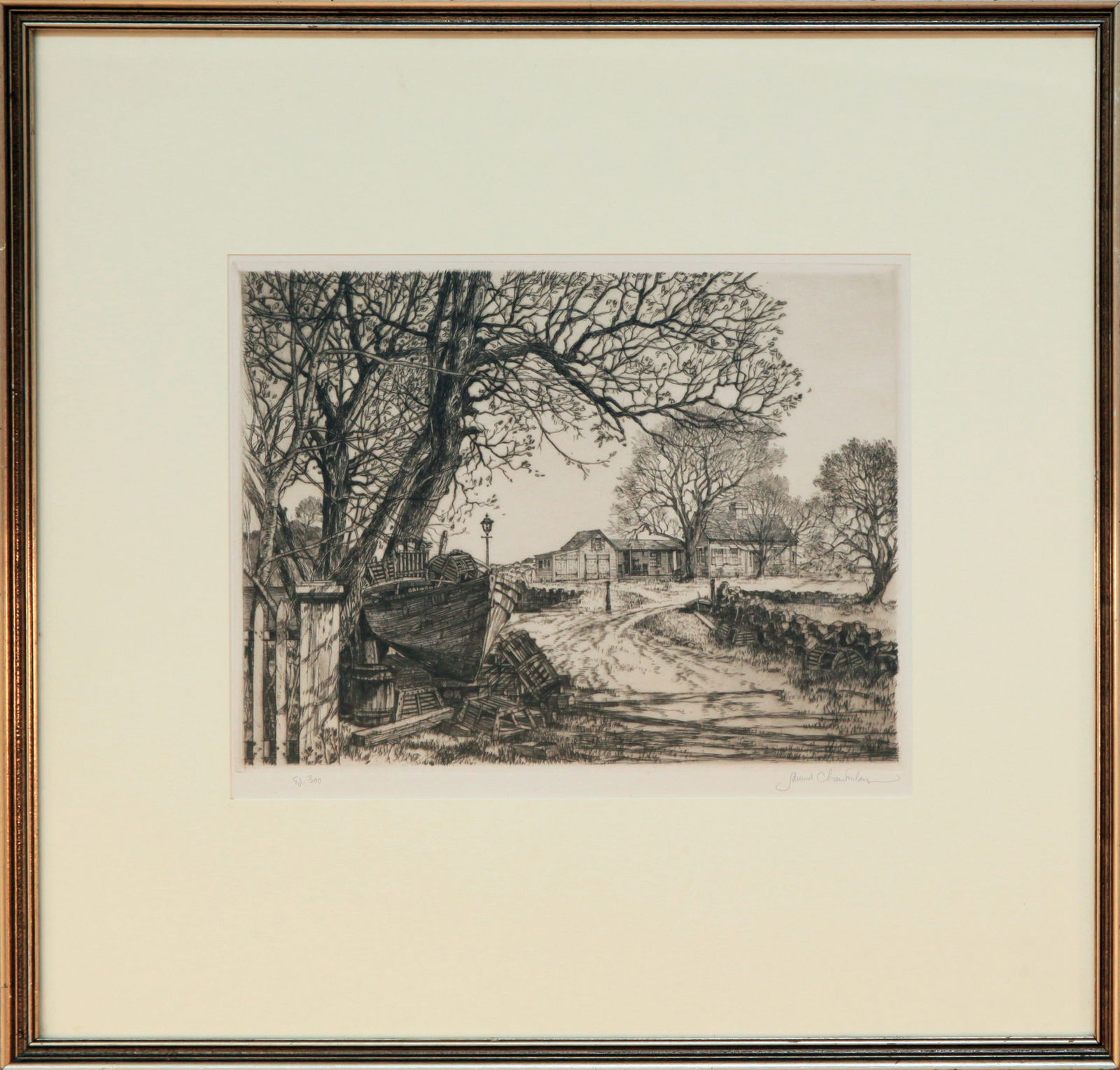 Samuel Chamberlain (1895-1975) Cottage and Dory (1 of 1)