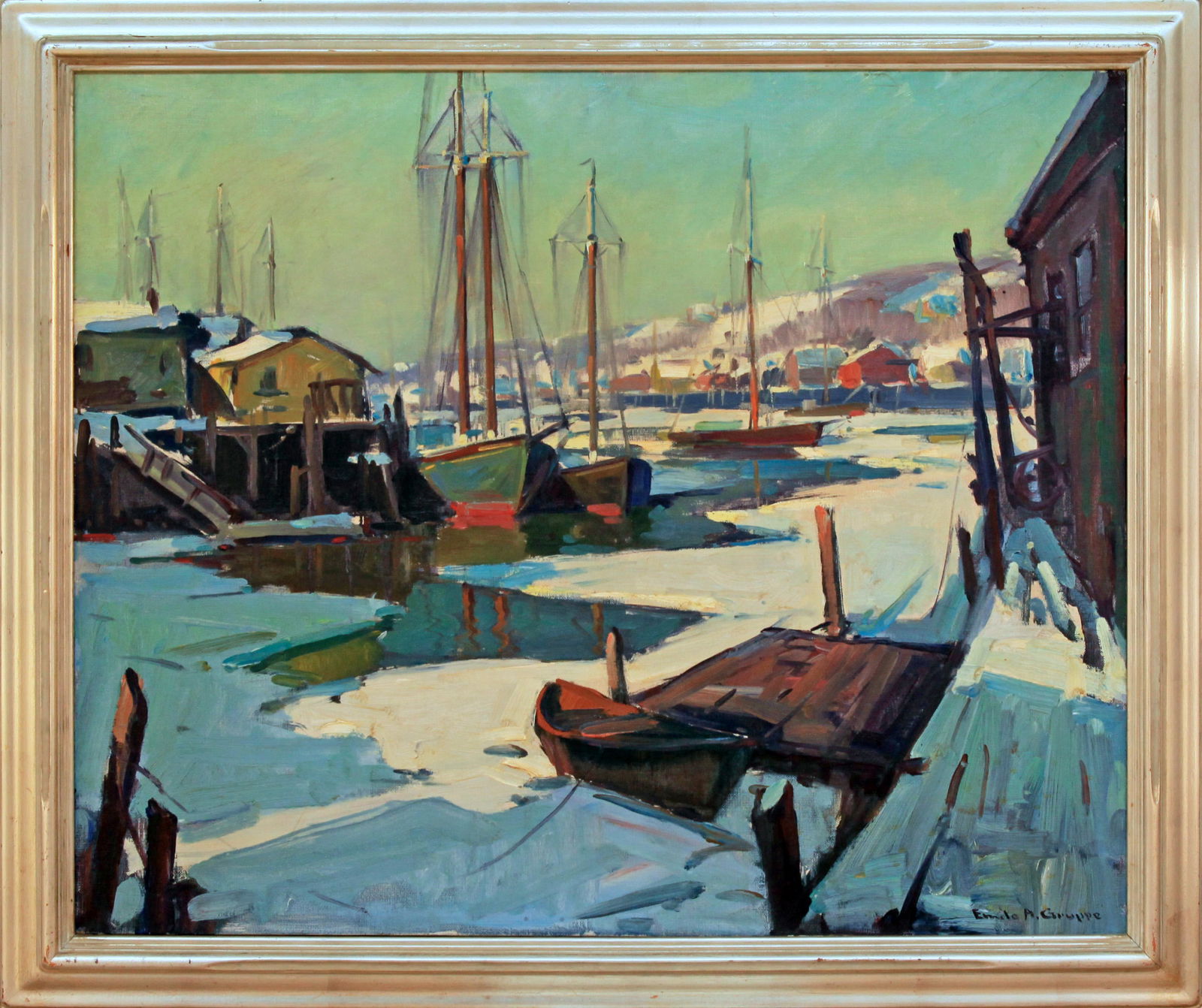 Emile Gruppé (1896-1978) Frozen Harbor, Gloucester (1 of 3)