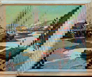 Emile Gruppé (1896-1978) Frozen Harbor, Gloucester