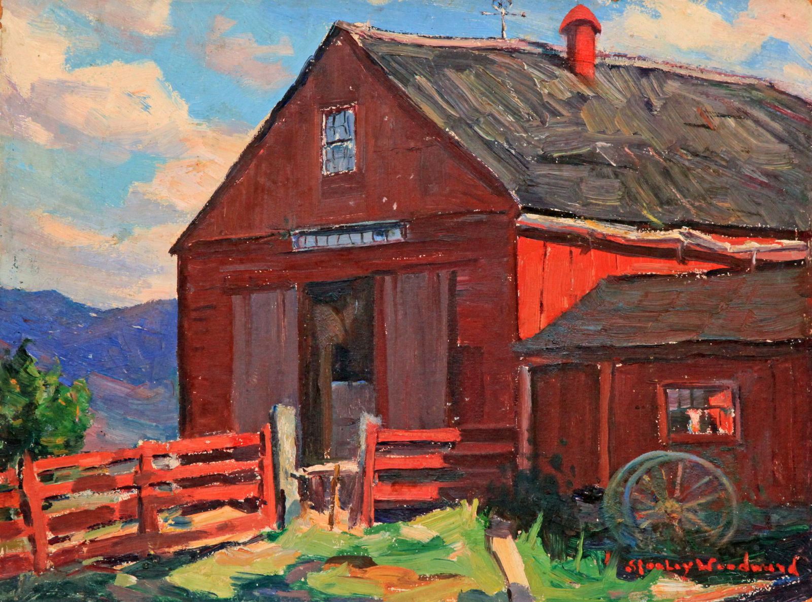 Stanley W. Woodward (1890-1970) Sunlit Barn (1 of 1)