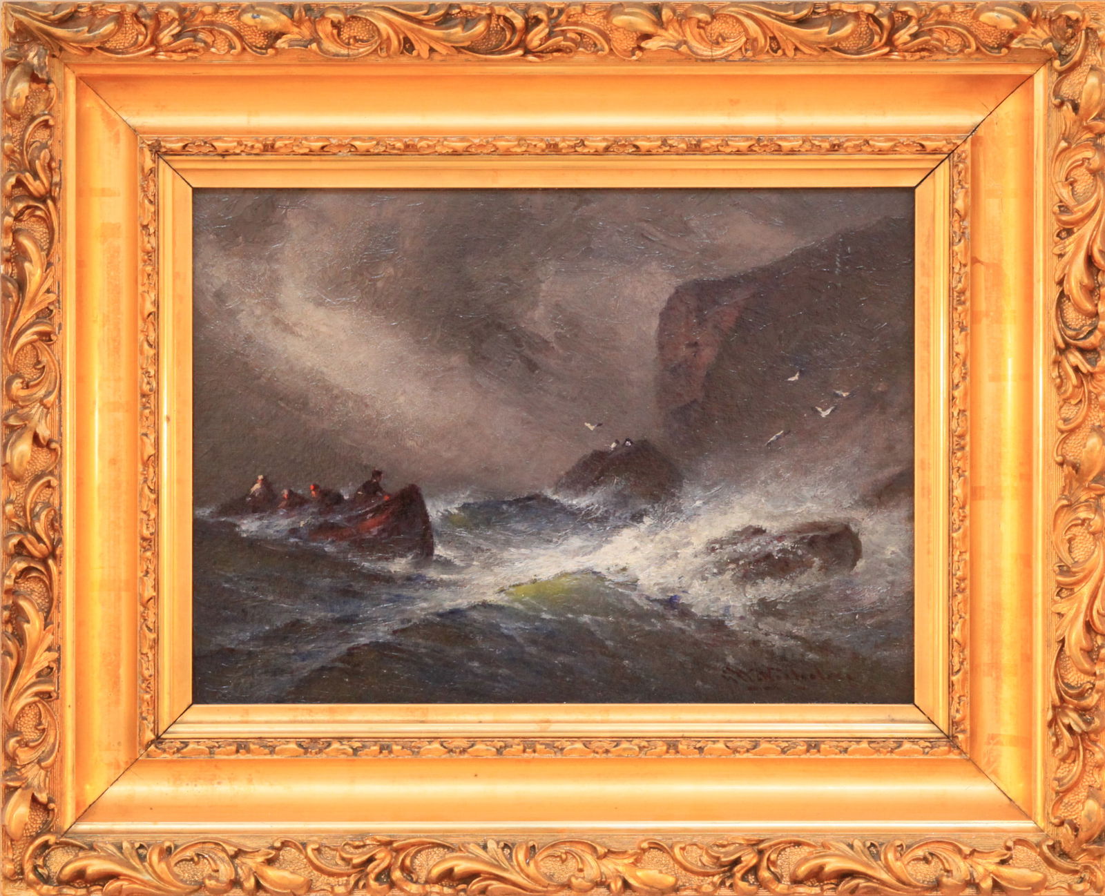 George Washington Nicholson (1832-1912) Stormy Seas (1 of 1)