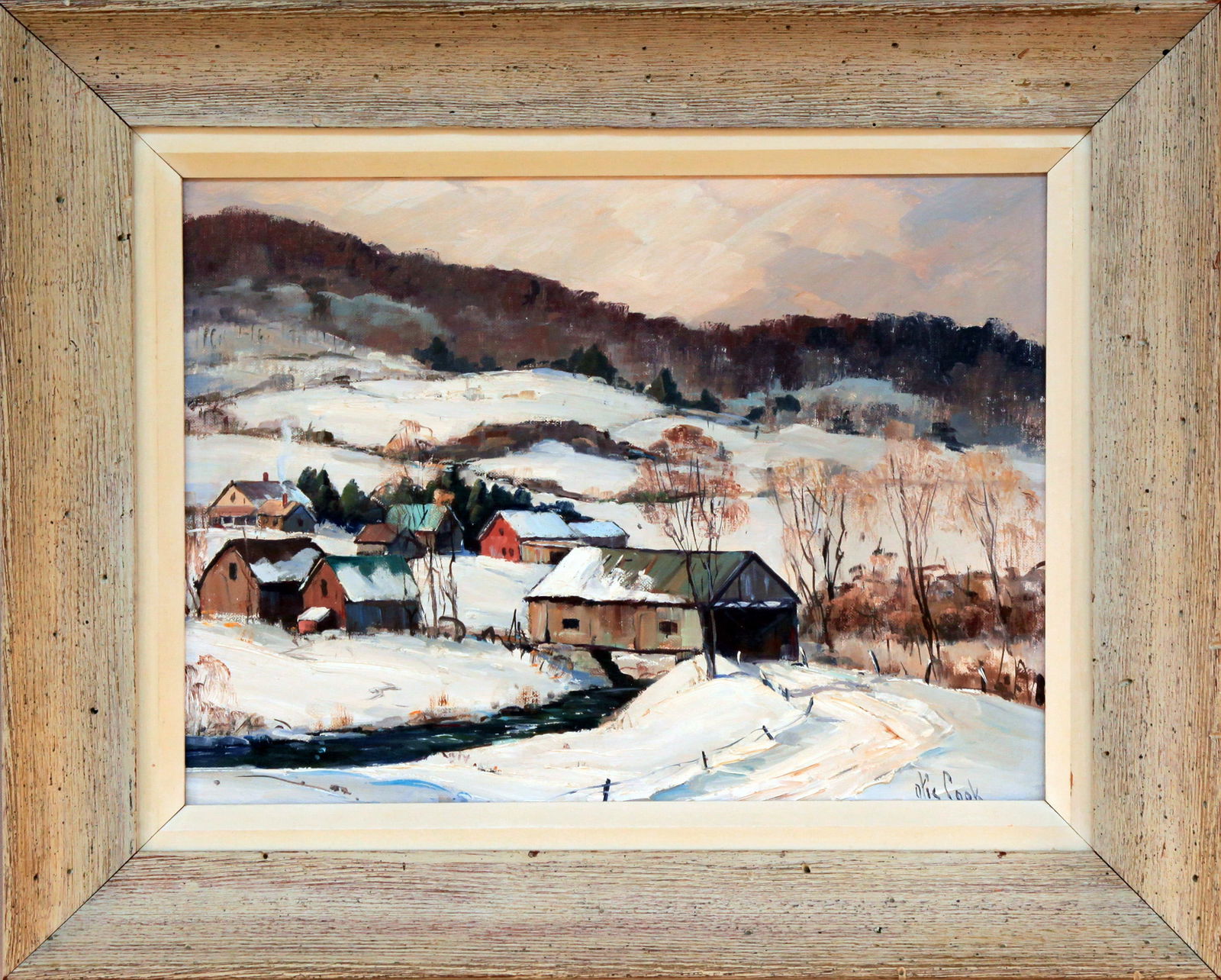 Otis Cook (1900-1980) Quiet Winter Day in New England (1 of 1)