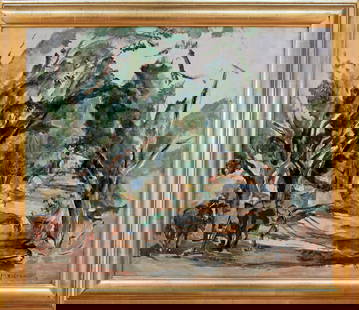 William Meyerowitz (1887-1981) Country Lane: William Meyerowitz (1887-1981) Country Lane oil on canvas, 25 x 30 in., signed l.r.